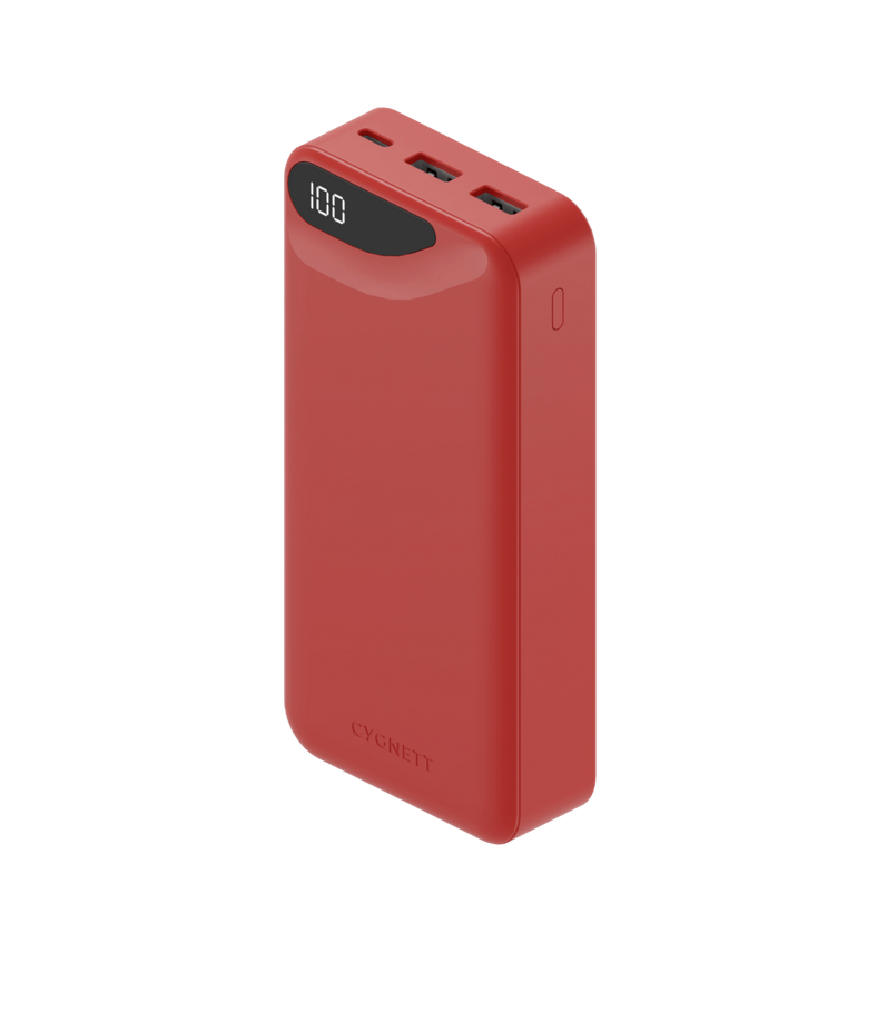 Cygnett ChargeUp Boost Gen3 20K Power Bank, Red