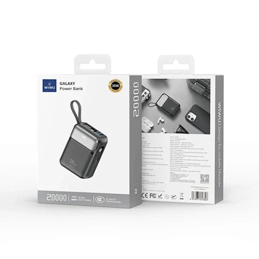 WiWU P036 Galaxy Power Bank 20000mAh, Black