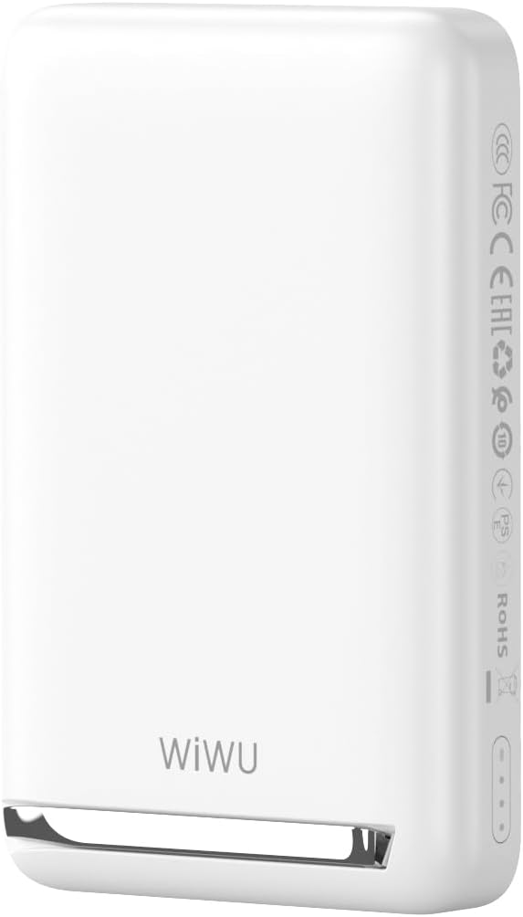 WiWU P043 Qi2 Magnetic Power Bank 10000mAh, White