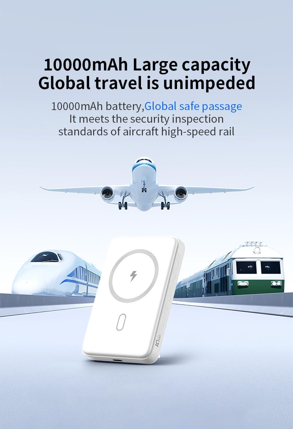 WiWU P043 Qi2 Magnetic Power Bank 10000mAh, White