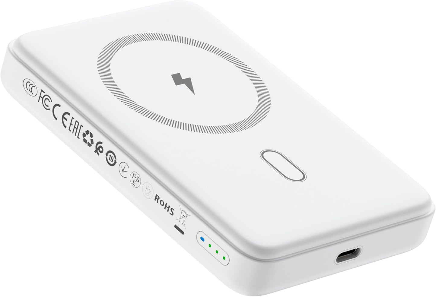 WiWU P043 Qi2 Magnetic Power Bank 10000mAh, White