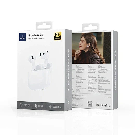 WiWU Airbuds 4 , White (New)