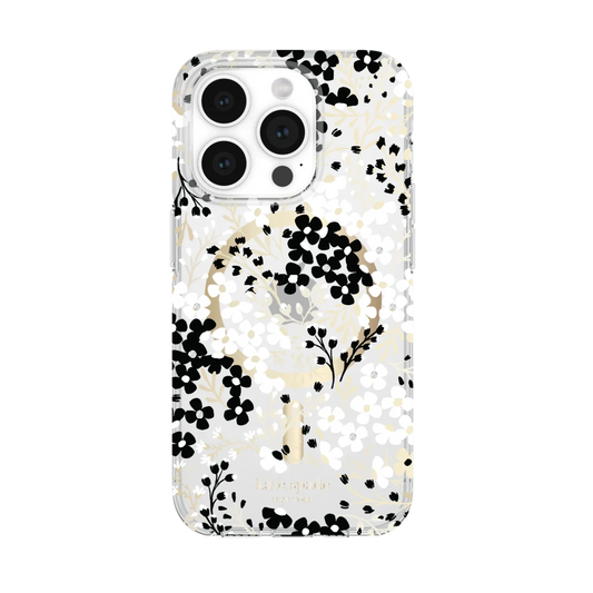 Kate Spade iPhone 15 Pro Protective Hardshell Case with MagSafe,Multi Floral/B