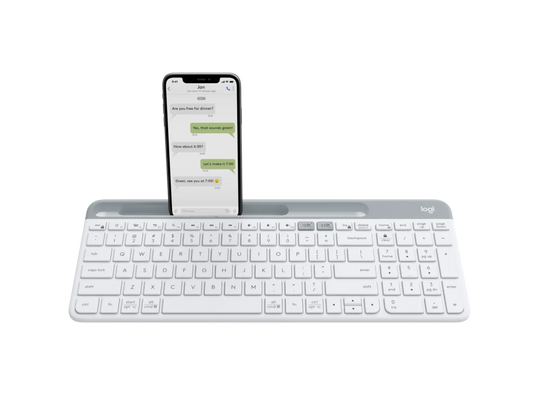 Logitech K580 Slim Multi-Device Wireless Keyboard, White