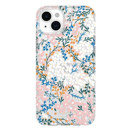 Kate Spade New York iPhone 14/15 Plus Protective Hardshell, Multi Floral/Rose/Pacific Green/Cle